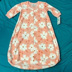 Carter’s Soft Floral Pink Long Sleeve Sleeping Bag 3-6 Months